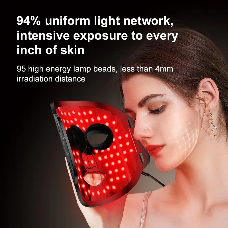 Beleza portátil 7 colorido terapia de luz LED de silicone máscara