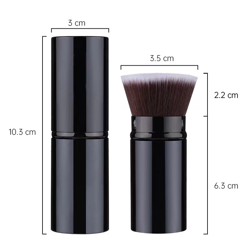 Os cosméticos portáteis utilizam ferramentas a escova sintética retrátil da fundação da composição
