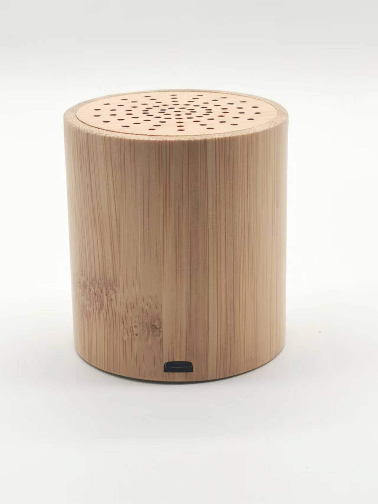 Alto-falante Bluetooth 3W redondo sem fio Portbale Bamboo por atacado