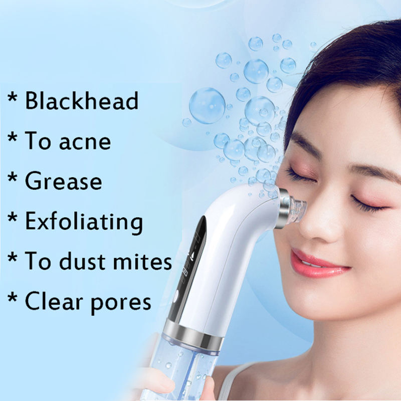 Aspirador de pó elétrico facial recarregável, removedor de cravos faciais