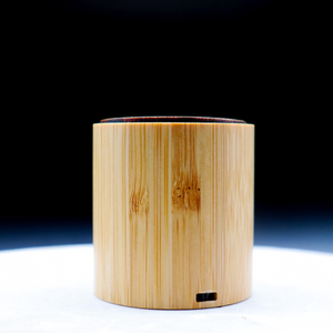 Alto-falante Bluetooth 3W redondo sem fio Portbale Bamboo por atacado