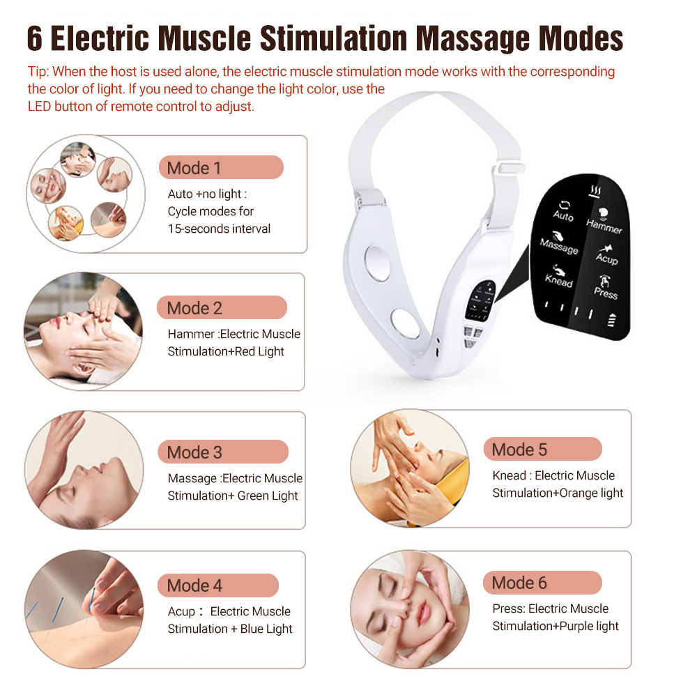 Dispositivo facial microcorrente da beleza do emagrecimento da luz da cor do EMS