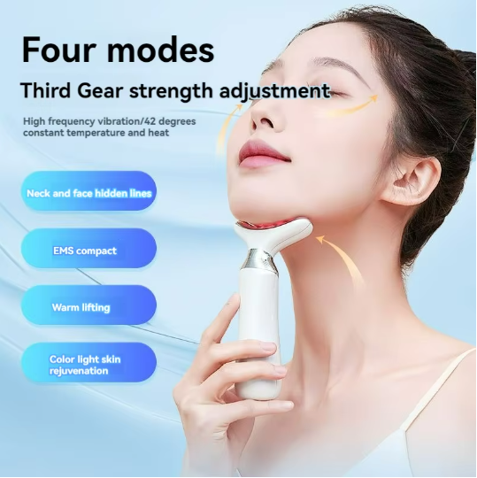 Dispositivo de mensagem de pescoço para lifting facial com remoção de rugas LED para uso doméstico