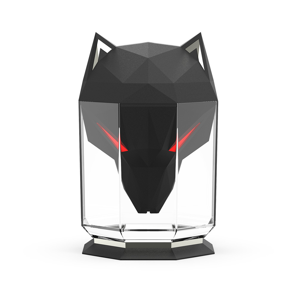 Umidificador Wolf Head 650ml com sete cores RGB de mudança suave