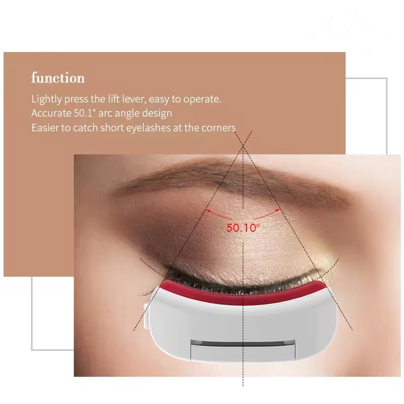 Mini modelador de cílios natural elétrico portátil com almofada de recarga de silicone