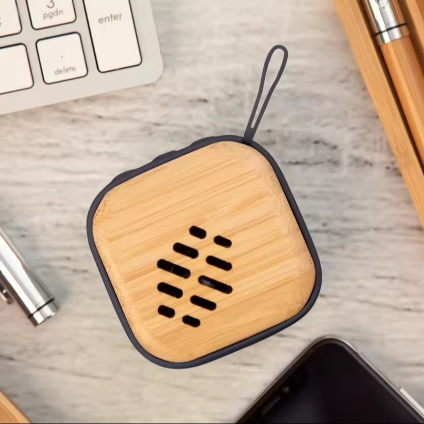 Caixa de alto -falante portátil Bamboo Mini Portable Bluetooth