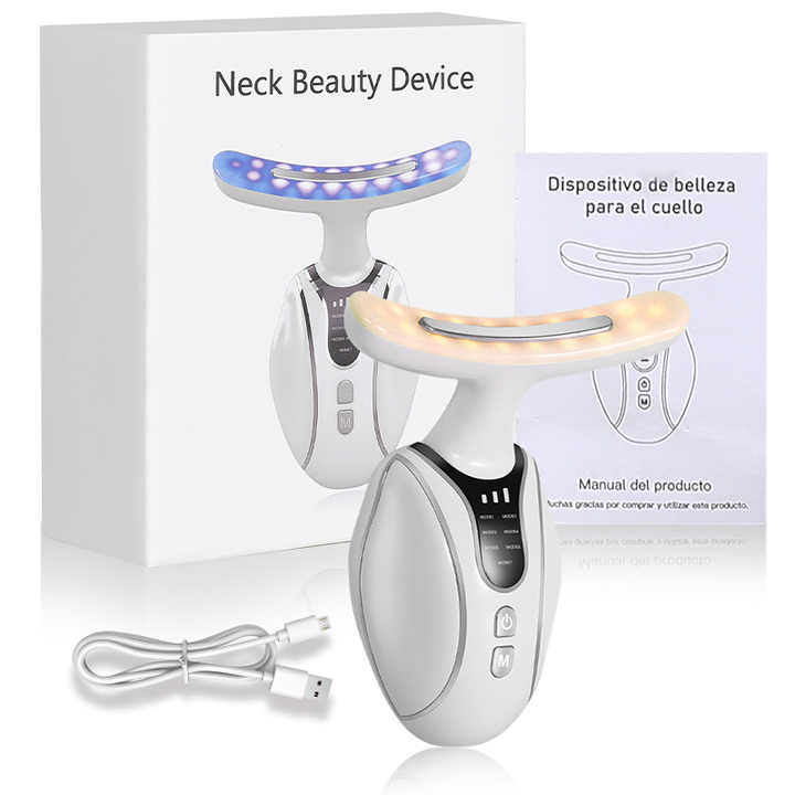 Instrumento massageador de levantamento facial elétrico para terapia de luz led
