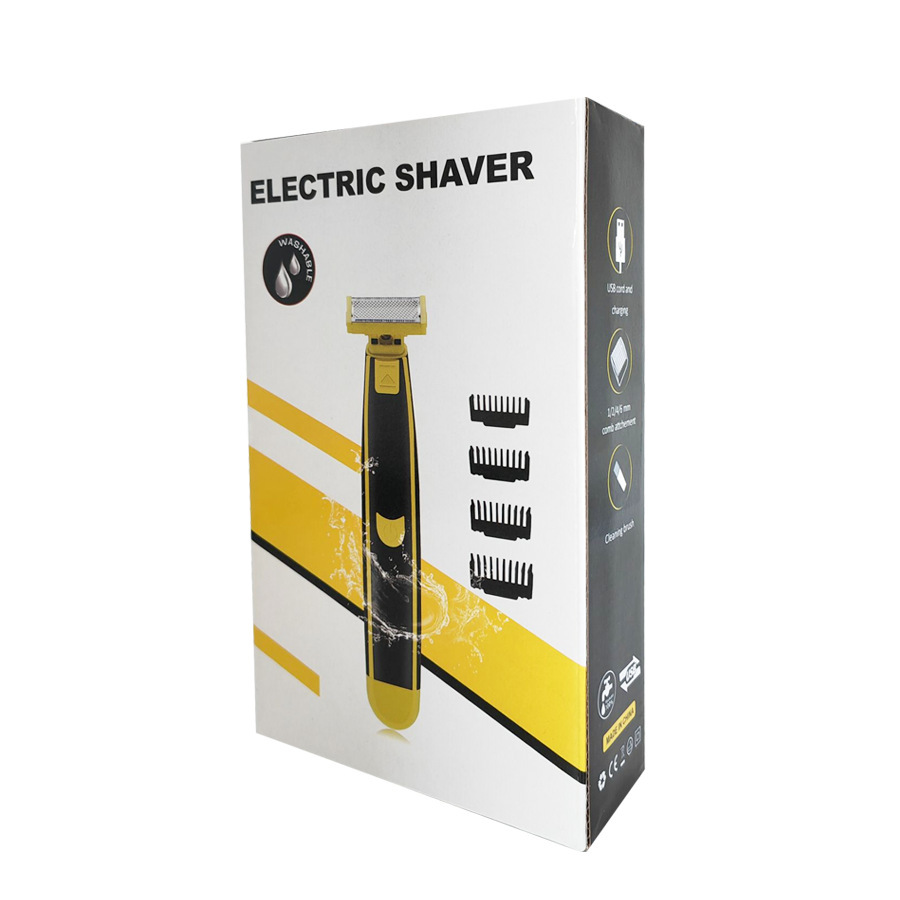 Máquina de barbear facial rotativa elétrica recarregável USB para homens